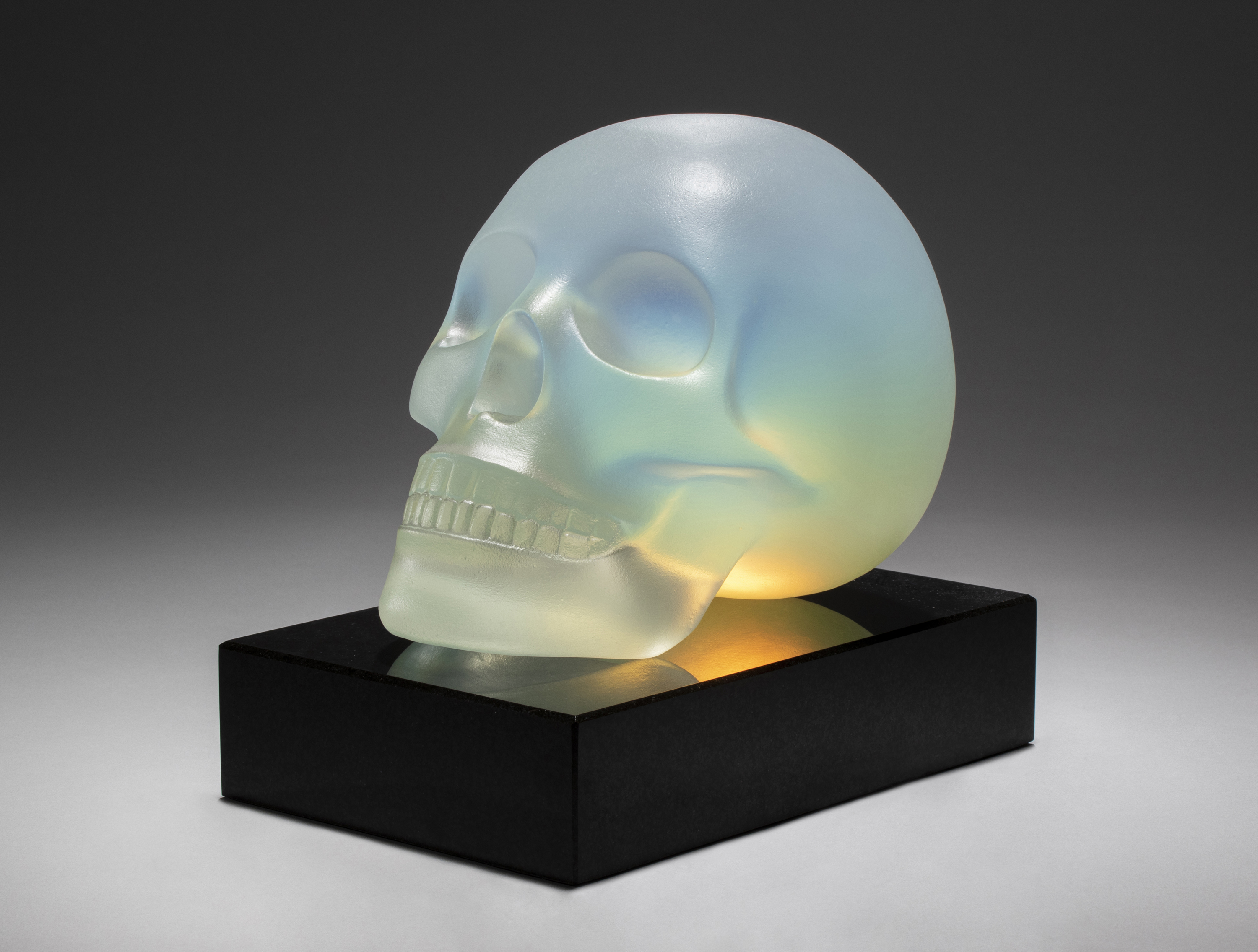 Skull - hot cast glass